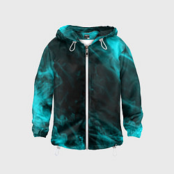 Ветровка с капюшоном детская Neon smoke, цвет: 3D-белый