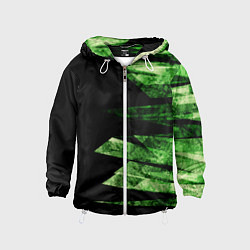 Детская ветровка Color green black