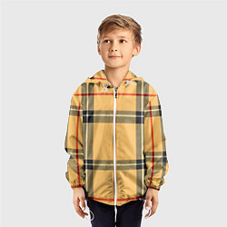 Ветровка с капюшоном детская Классическая клеточка, цвет: 3D-белый — фото 2
