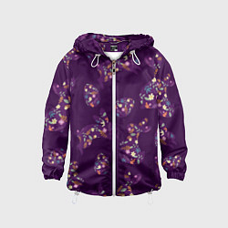 Ветровка с капюшоном детская Кролики и яйца, цвет: 3D-белый