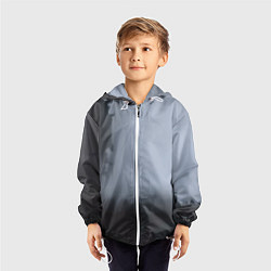 Ветровка с капюшоном детская Абстракция с серым и черным, цвет: 3D-белый — фото 2