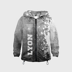 Ветровка с капюшоном детская Lyon - grey gradient по-вертикали, цвет: 3D-черный