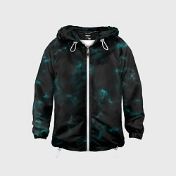 Детская ветровка Color black turquoise