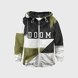 Ветровка с капюшоном детская Doom The Dark Ages, цвет: 3D-белый