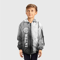 Ветровка с капюшоном детская Inter - grey gradient по-вертикали, цвет: 3D-черный — фото 2