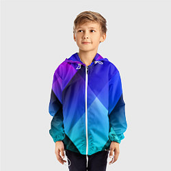 Ветровка с капюшоном детская Color blue, цвет: 3D-белый — фото 2