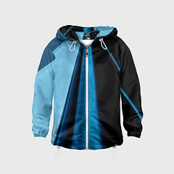 Ветровка с капюшоном детская Black blue, цвет: 3D-белый