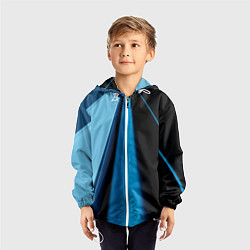 Ветровка с капюшоном детская Black blue, цвет: 3D-белый — фото 2