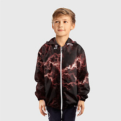 Ветровка с капюшоном детская Lightning red, цвет: 3D-белый — фото 2