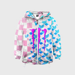 Ветровка с капюшоном детская Monster energy neon anime, цвет: 3D-белый