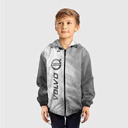 Ветровка с капюшоном детская Volvo - white gradient по-вертикали, цвет: 3D-черный — фото 2