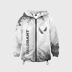 Ветровка с капюшоном детская Valorant - white gradient вертикально, цвет: 3D-черный