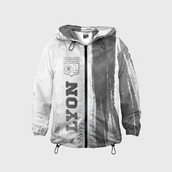 Ветровка с капюшоном детская Lyon - white gradient по-вертикали, цвет: 3D-черный