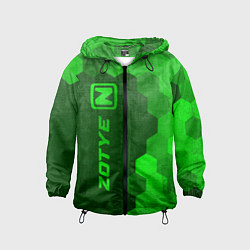 Ветровка с капюшоном детская Zotye - green gradient по-вертикали, цвет: 3D-черный
