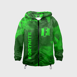 Детская ветровка Fortnite - green gradient вертикально