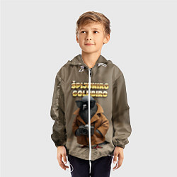 Ветровка с капюшоном детская Spijuniro Golubiro мем, цвет: 3D-белый — фото 2