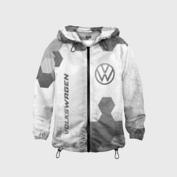 Ветровка с капюшоном детская Volkswagen - white gradient вертикально, цвет: 3D-черный