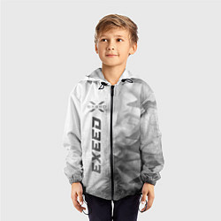 Ветровка с капюшоном детская Exeed - white gradient по-вертикали, цвет: 3D-черный — фото 2