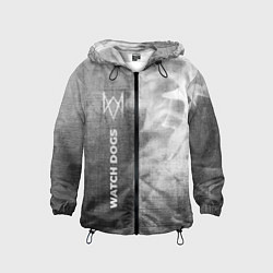 Ветровка с капюшоном детская Watch Dogs - grey gradient по-вертикали, цвет: 3D-черный