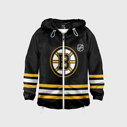 Ветровка с капюшоном детская Бостон Брюинз хоккей, цвет: 3D-белый