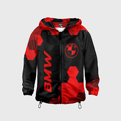 Ветровка с капюшоном детская BMW - red gradient вертикально, цвет: 3D-черный