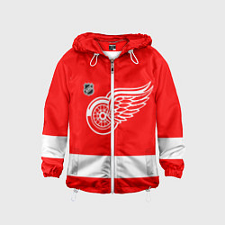 Ветровка с капюшоном детская Detroit Red Wings hockey, цвет: 3D-белый