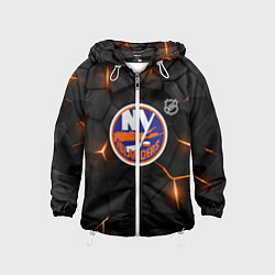 Ветровка с капюшоном детская Нью Йорк Айлендерс - НХЛ хоккей, цвет: 3D-белый