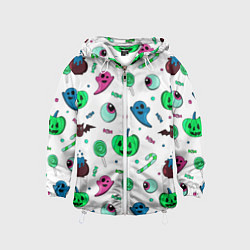 Детская ветровка Halloween light green pumpkin - паттерн