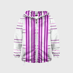 Ветровка с капюшоном детская Neon pink, цвет: 3D-белый