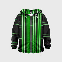 Ветровка с капюшоном детская Neon green, цвет: 3D-белый