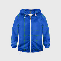 Ветровка с капюшоном детская Color blue stripes, цвет: 3D-белый