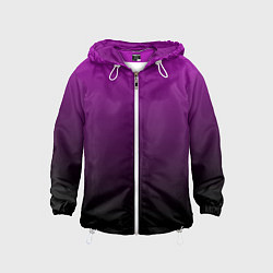 Ветровка с капюшоном детская Purple gradient, цвет: 3D-белый