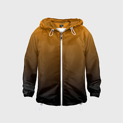 Ветровка с капюшоном детская Orange gradient, цвет: 3D-белый