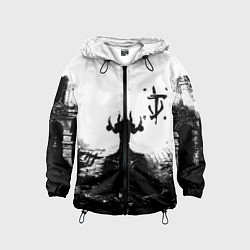 Ветровка с капюшоном детская Doom демон марса, цвет: 3D-черный