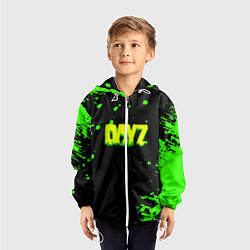 Ветровка с капюшоном детская Dayz кислотное краски логотип, цвет: 3D-белый — фото 2