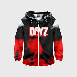 Ветровка с капюшоном детская Dayz дым текстура, цвет: 3D-белый