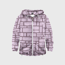 Ветровка с капюшоном детская Кирпичная кладка, цвет: 3D-белый