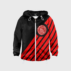 Ветровка с капюшоном детская Ajax геометрия, цвет: 3D-белый