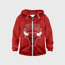 Ветровка с капюшоном детская NBA Chicago Bulls, цвет: 3D-белый