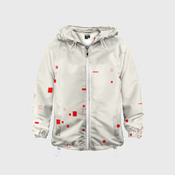 Детская ветровка Color white red shapes