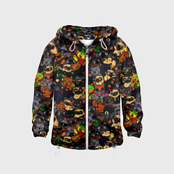 Ветровка с капюшоном детская Paw, цвет: 3D-белый