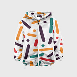 Ветровка с капюшоном детская Oval oil, цвет: 3D-белый