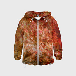 Ветровка с капюшоном детская Абстракция - bright red, цвет: 3D-белый