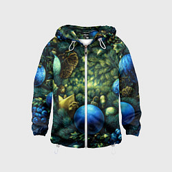 Детская ветровка Новогодние шарики на елке