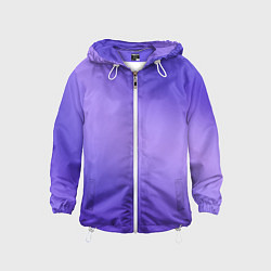 Ветровка с капюшоном детская Color purple gradient, цвет: 3D-белый