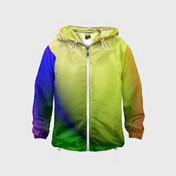 Ветровка с капюшоном детская The color is multicolored, цвет: 3D-белый