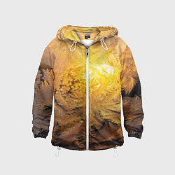 Ветровка с капюшоном детская Зимний закат, цвет: 3D-белый