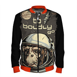 Бомбер мужской Monkey: to boldly go, цвет: 3D-красный