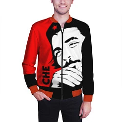 Бомбер мужской Че Гевара, цвет: 3D-красный — фото 2