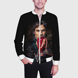 Бомбер мужской Damon Salvatore V3, цвет: 3D-белый — фото 2